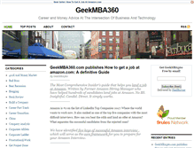 Tablet Screenshot of geekmba360.com